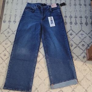 BCBGeneration Dark Blue Baggy Wide Leg Jeans